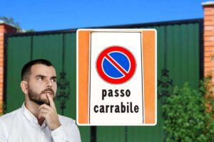 passo carrabile uomo dubbioso